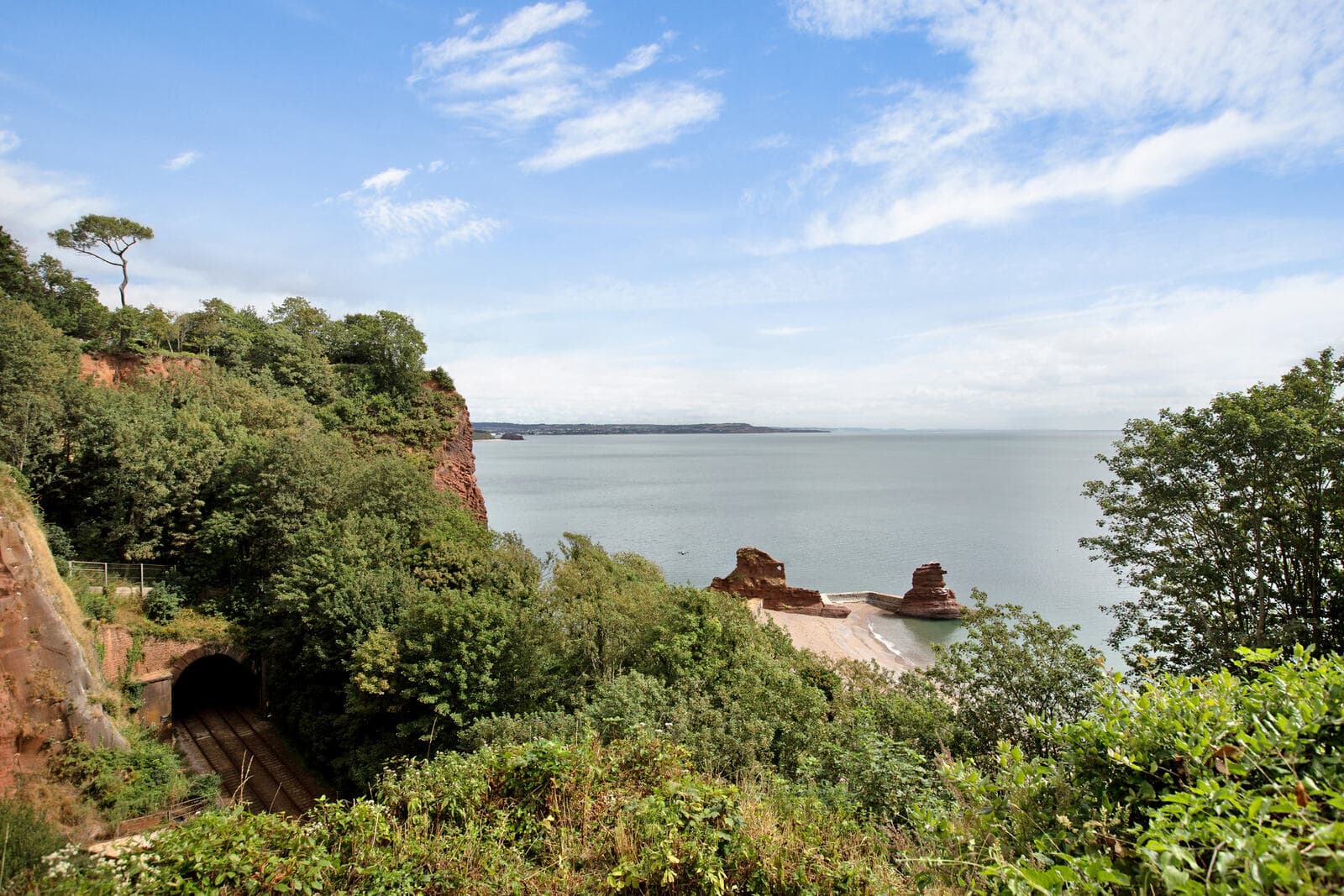 The private path down through the cliffs to the cove at Shell Cove